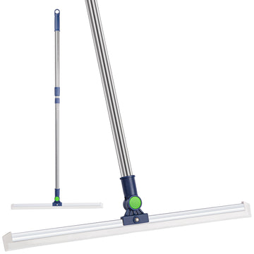 SUGARDAY Floor Squeegee with Extra Long Handle for Concrete Floor and Tile Cleaning