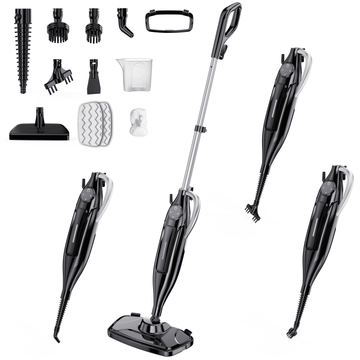 SUGARDAY Steam Mop with 2 Washable Dirt Grip Pads Steam Cleaner for Sealed Hard Floors, Hardwood, Marble, Tile, Carpets